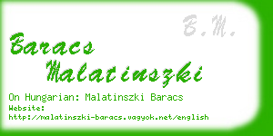 baracs malatinszki business card